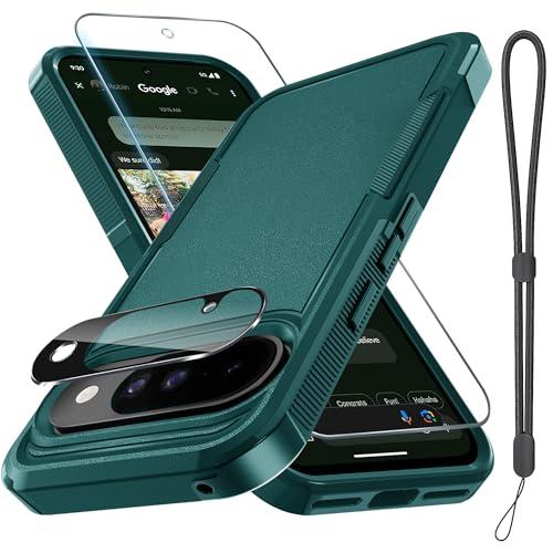 for Google Pixel 10 & Pixel10 Pro Case ,Full Body Heavy Duty Rugged Shockproof Protective Phone Cover,Dark Green