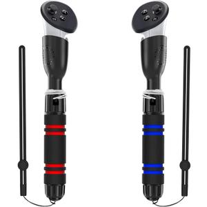 YOGES Gorilla Tag Long Arms Compatible with Meta Quest 3S/ Quest 3/ Oculus Quest 2/ Quest Pro/Rift S Controller, Beat Saber Handle Attachments VR Sticks Dual Extensions Grips for Playing VR Games (Black)