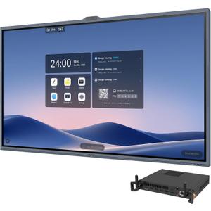 V6 View Pro Smart Board, 65" 4K UHD Interactive Whiteboard for Office and Classroom - Win10 & Open App Ecosystem, All-in-One Smart Whiteboard Built-in Dual-Camera & Mics (Board+PC+Wall Mount)