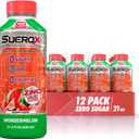 SueroX Sugar-Free Sports Drink for Hydration and Recovery, Electrolyte Hydration Drink with 8 Ions, Zero Calorie Sports Drinks, Wondermelon (Watermelon) flavor, 21.3 Fl Oz, 12 Count, Best By 12, 2026