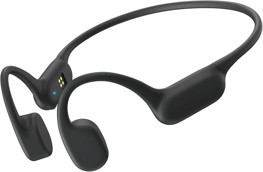 Bone Conduction Headphones, Bluetooth 5.4 Open Ear Headphones Wireless Headsets with Mic,IPX7 Waterproof Sport Headphones for Running, Cycling and Workout(Black)
