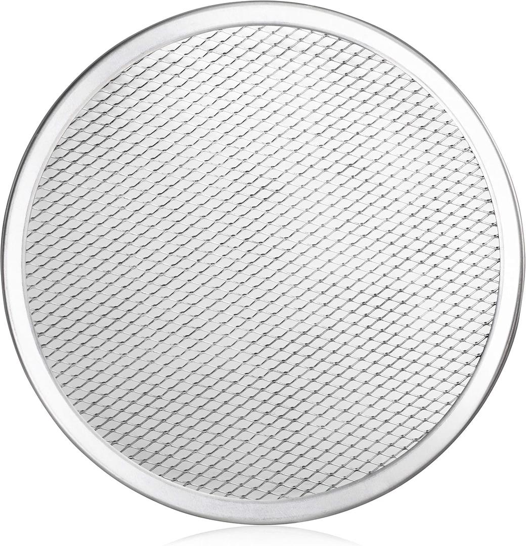 New Star Foodservice 50660 Restaurant-Grade Aluminum Pizza Baking Screen, Seamless, 10-Inch (10-Inch (Pack of 1), Silver)