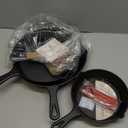 Utopia Kitchen Cast iron Skillets 3 Piece Set, Chefs Pan, Pre Seasoned Cast iron Skillets, 6, 8 & 10 Inches, Easy Use in the Oven, Stove, Grill, or Campfire, Black