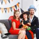 3 Pcs Halloween Costume for Men Included Blue Top Hat Green Textured Gloves and Bloody Inflatable Axe Dumber Costume for Women Adults Halloween Props Accessories