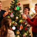 DECHOUS 10Pcs Christmas Ornament Drink Balls: Fillable Christmas Booze Balls 5 oz Clear Plastic Shot Glass Ornaments for Xmas Party Holiday Decoration