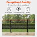 36" Black Cable Railing Kit, Complete Cable Railing System with 4 Stainless Steel Level Posts & 165ft Wire Rope (Handrail Not Included)