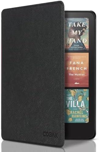 CoBak Case for Kindle Paperwhite 12th Gen 2024 (7") & Colorsoft Signature Edition - All New PU Leather Cover with Auto Sleep Wake Feature for Paperwhite Signature 2024 Released, Black