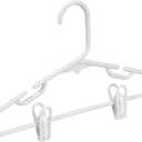 Honey-Can-Do Kids Clothes Hanger, Baby Clothes Hangers with Clips, Removable Clips are Designed to Keep Bottoms and Tops Perfectly Paired, Making it Easier to Organize and Store Outfits, 18 Pack (7" x 0.25" x 11.75 inches)