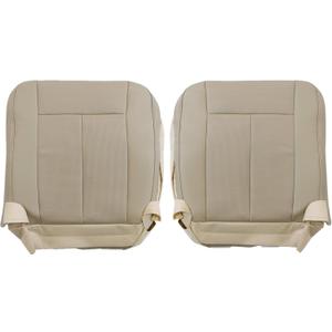 FZJDSD Tan Driver & Passenger Bottom Perforated Microfiber Leather Microfiber Leather Seat Covers Compatible with Ford Expedition 2007 2008 2009 2010 2011 2012 2013 2014