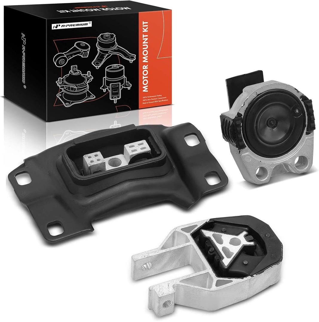 A-Premium 3PCS Engine Motor Mount and Transmission Mount Set Compatible with Ford Focus 2012 2013 2014 2015 2016 2.0L, Replace # 5S4Z6038CA, AV6Z6068A A-Premium 3PCS Engine Motor Mount and Transmission Mount Set Compatible with Ford Focus 2012 2013 2014 2015 2016 2.0L, Replace # 5S4Z6038CA, AV6Z6068A