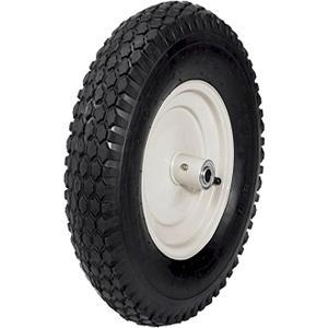 SCENIC ROAD Wheelbarrow Replacement Tire, 16" Wheel with Bearing and Grease Fitting, 4-Ply Knobby Tire