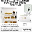 Joymaney 3 Tier Pastry Display Case | Countertop Bakery Display with Secure Magnetic Doors, Helps Keep Cakes & Desserts Fresh, Clear Acrylic, Sturdy No-Flex Design for Cafes & Home Use