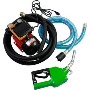110V 16GPM Electric Fuel Transfer Pump Kit - Self-Priming Diesel/Kerosene/Bio Pump w/Hose & Nozzle, 550W Motor, 20-60L/Min (5.25-15.75 GPM)
