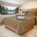 MyGiza Sheets RV King Sheet Set 72" x 80", 100% Egyptian Cotton, 400 Thread Count, Long Staple Soft Sateen Weave, 4 Piece Bedding Set with Deep Pocket up to 15", Taupe