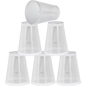 Aspen Creative 32668-6A, Empire Clip-On Chandelier Lamp Shade, White, 2 1/2" Top x 4" Bottom x 5" Slant Height, Set of 4