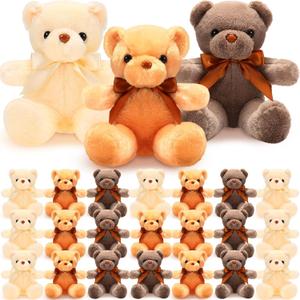 HyDren 24 Pcs Valentines Day Teddy Bear Bulk Stuffed Animal Bear Plush Gift 12 Inches Soft Stuffed Animals Small Sleeping Playing Toys for Baby Shower Birthday Graduation Decoration(Colorful)