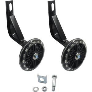 Piutouyar Bicycle Auxiliary Wheel Accessories for 16 Inch Bike, Bicycle Training Wheels Kids Training Bike Wheel for Variable Speed and Single Speed Bikes(Black+White)