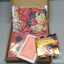 132Pcs Casino Theme Party Decorations, Dice Boxes Large Poker Cards Black Red Gold Balloon Garland Star Foil Balloons for Vegas Themed Party and Casino Night Birthday Celebrations