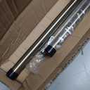 Antique Bronze Bay Window Curtain Rods with Aluminum End Cap Finials and Brackets,Adjustable 36-72 Inch Center Rod for windows (24-68), 20-36 Inch Side Rods for windows (16-32)