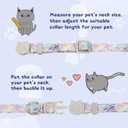 2 Pack Breakaway Cat Collar with Bow Tie and Bell for Kitten Adjustable Safety Collars with Removable Bowtie Flowers
