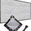 Aluminum Foil Shade Cloth, 90% Shading 13 Ft x 16 Ft Sturdy Durable Sunblock Shade Mesh with Grommets, Outdoor Blinds, Dog Kennel Shade Cover, for Patio Plants Greenhouse Cover, Chicken Coop Porch