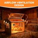 Brooder Box for Chicks Thick Wooden Chicken Brooder Box with Pre-Drilled Holes, Heating Lamp & Thermometer Included, Suitable for Chicks, Ducks, Quails, Hamsters & Small Animals 15.7 x 12 x 12 in