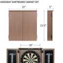 Play Platoon Outdoor Dart Board Cabinet - Dartboard Waterproof Enclosure with Darts Scoreboard, Dart Holder & Dartboards Lighting System for Outside Bar Games & Game Room