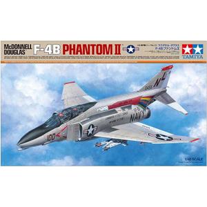 Tamiya 61121-000 Vehicle 61121 1:48 F-4B Phantom II Mcdonnell Douglas Faithful Replica, Model Building, Plastic Kit, Crafts, Hobby, Model Kit, Assembly, Unpainted