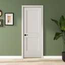 BARNSMITH 28x80 in 2-Panel White Primed Molded Door Slab, Shaker Style Paintable Hollow Core Interior Door Panel, for Swing, Pocket, Sliding Door, Durable and Lightweight, No Assembly Required