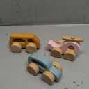 Childlike Behavior Wooden Car for Toddler - Wood Push Truck Vehicle - Montessori Inspired Wooden Rattle Teething Toys - Baby Wood Cars for Kids, Boys, & Girls