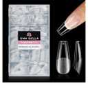 UNA GELLA Coffin Nails Tips, 216 PCS Soft Gel Nail Tips Coffin Half Matte Full Cover False Nails Pre-shaped Clear Acrylic Press on Nails Medium for Nail Extensions Home DIY Salon, 12 Sizes