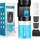 Automatic Mouthwash Dispenser for Bathroom,20.29 oz Touchless Electric Mouth Wash Dispensers Bathroom Accessories Set with 4 Magnetic Cups,4 Modes Wall Mounted Mouth Wash Dispenser for Home & Kids (Black)