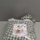 100% Cotton Queen Sheet Set - 4 Piece Cotton Sheets Queen Size Bed Set, Soft, Smooth, Durable, Easy Care, 16" Deep Pocket Checkered Green Sheets - 1 Flat, 1 Fitted, 2 Pillowcases