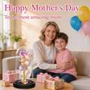 Childom Mothers Day Mom Gifts for Mom,Birthday Gifts for Women Moms Grandma,Flowers for Delivery Prime,Colorful Light Up Rose in A Glass Dome,Anniversary Valentines Roses Gift for Her Wife Daughter