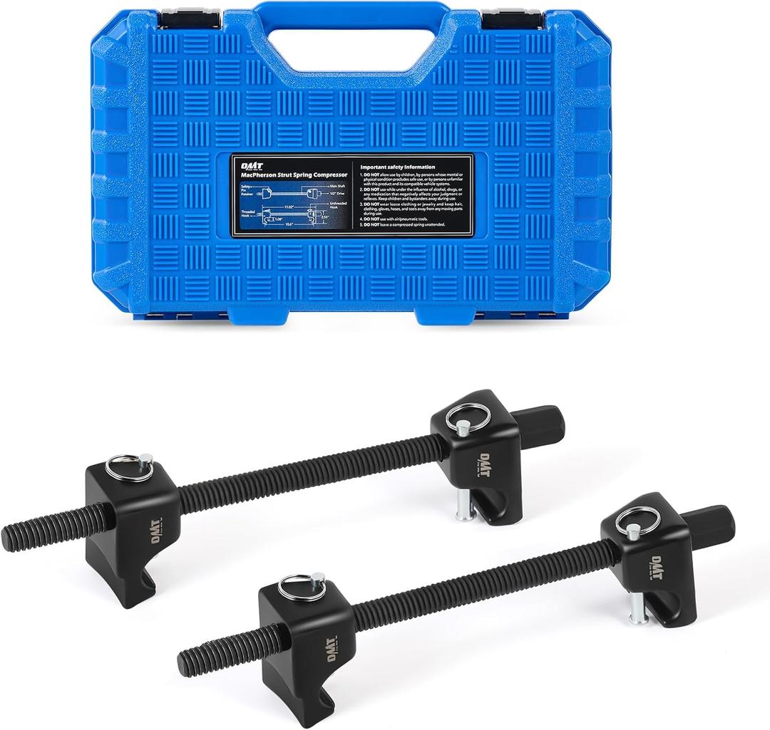 Orion Motor Tech 2pc Macpherson Strut Spring Compressor Tool Set with 10.5" Range, Heavy Duty Coil Spring Compressor Tools with 1/2" Square Drive, 13/16" Hex Strut Compressors for Car Truck, Black