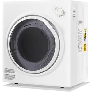 Elevon 1500W Clothes Dryer 3.5 cu.ft Electric Drying Machine for Laundry with Stainless Steel Tub for Apartment, Rvs, Dorms, Compact Dryer for Small Space, Black/White