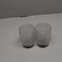 2 Pack Battery Operated Decorative Aesthetic Lamp with Timer for Dorm/Office/ Patio/Bedside/,Small Cordless Table Lamps with LED Warm Bulb for Shelf/Coffee Table/Entryway/ Mantle/Dresser Decor(Clear)