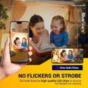 BlueStars G45 E26 Edison LED Filament Globe Bulb 120V 5W (60 Watt Equivalent), 2700K Warm White Light 550lm Non-Dimmable for Indoor Outdoor Holiday Home Decoration - 3 Packs