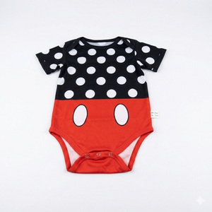 dicilly Cute Mouse Eyes Baby Bodysuit soft cartoon short sleeve clothing for baby romper for Boys Girls 3 Months - 24 Months, 9-12M