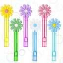 Gemscream 30 Pcs Daisy Bubble Wands Pastel Flower Party Supplies Groovy Hippie Bubble Makers for Birthday Wedding Supplies, Prizes, Goodie Bags, Piata Goodie Bag Stuffers Gifts (Bright Color)