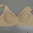 As Fairy 2026 Deep V Wireless Push Up Bras for Women Soft Support Bra with Lift Comfortable T-Shirt Bra for Daily Wear (34D, Nude)