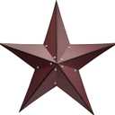 Qobumy 24" Rustic Metal Large Barn Star Wall Decor-Handmade Red Barn Stars Indoor or Outdoor Decoration,Star for Outside Texas Stars Art Vintage Western Country Home Farmhouse Wall art Dcor.