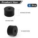 4 PCS Multi Purpose Rubber Spacer, 2" OD x 1/2" ID x 1-1/5" Thickness Rubber Washers for Screws, Anti Vibration Pads for Bolts, Car, Boat, Home (50 * 12 * 30mm)
