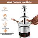 Commercial Chocolate Fountain Machine, Chocolate Fountains for Parties Weddings and Parties 4 Tier Chocolate Fountain Machine for Melts Cheese, Queso, Candy and Liqueur