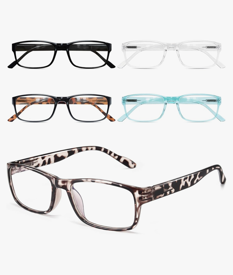 Gaoye Professional Reading Glasses for All Day - Computer Readers with Blue Light Protection - Value Pack, +2.5