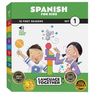 Spanish for Kids: 10 First Reader Books with Online Audio and 100 Words (Beginning to Learn Spanish) Set 1 by Language Together
