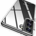 Rayboen for Samsung Galaxy S21 Case, Crystal Clear Shockproof Protective Slim Fit Light Yet Durable Phone Cover for Galaxy S21 5G with Transparent Hard PC Back Flexible TPU Frame
