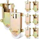 Therwen 8 Pcs 2-1/2 Inch Sliding Mirror Closet Door Roller Wheels Replacement Assembly 1-1/2 Inch Nylon Concaved Ball Bearing Wheels, Sliding Glass Screen Door Hardware Fits