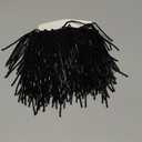 Black Beads Fringe Trim Beads Fringe Belt Glass Beaded Fringe Trim Wavy Water Shape Ribbon Tassel Chain for Clothing Accessories DIY Decoration (TR2401)