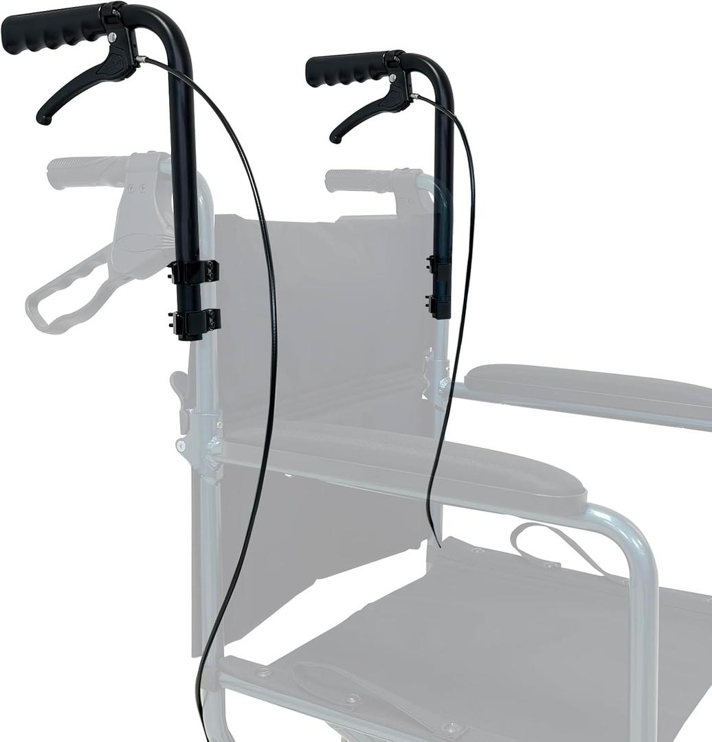 Wheelchair Handle Extenders, (400lbs Weight Capacity) Adjustable Wheel Chair Accessories Adults - Stroller Handle Extender, Extension for Wheelchair, Rallator & Stroller (Without Brake)